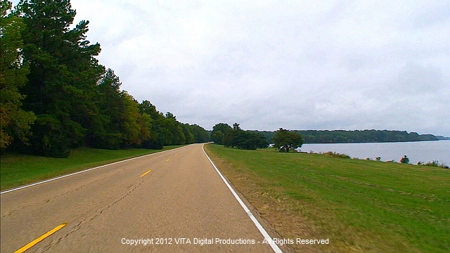   , the parkway parallels the shore of the Ross R. Barnett Reservoir